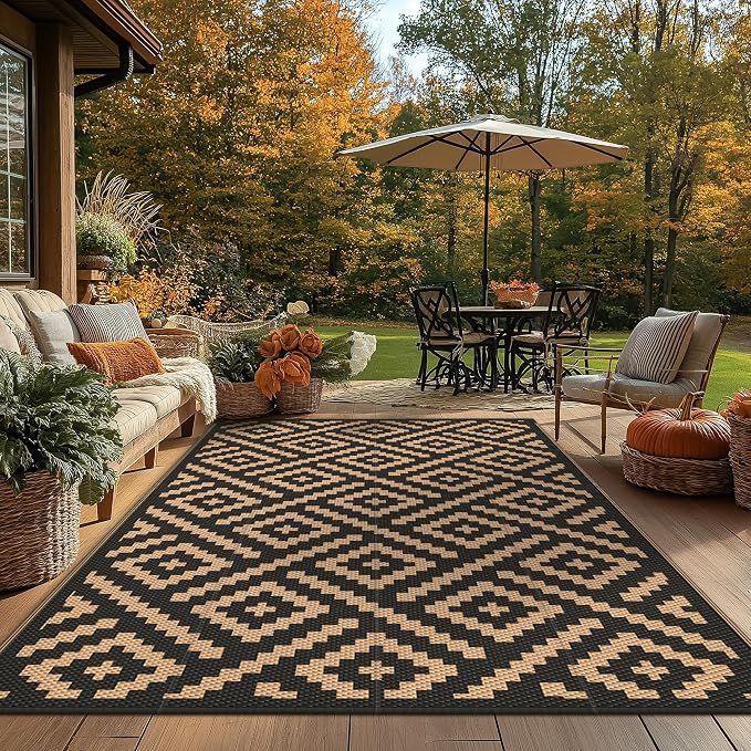 GENIMO Outdoor Rug for Patio Clearance, Reversible Plastic Camping Rugs - Image 8