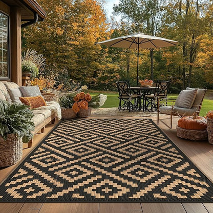 GENIMO Outdoor Rug for Patio Clearance, Reversible Plastic Camping Rugs - Image 8