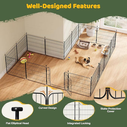 Yaheetech Expandable Dog Playpen, 8 Panel 24 inch Puppy Playpen - Image 4