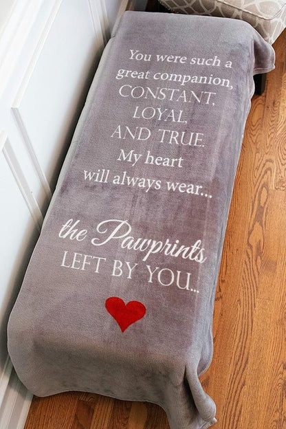Pawprints Left by You Pet Memorial Blanket - Image 3