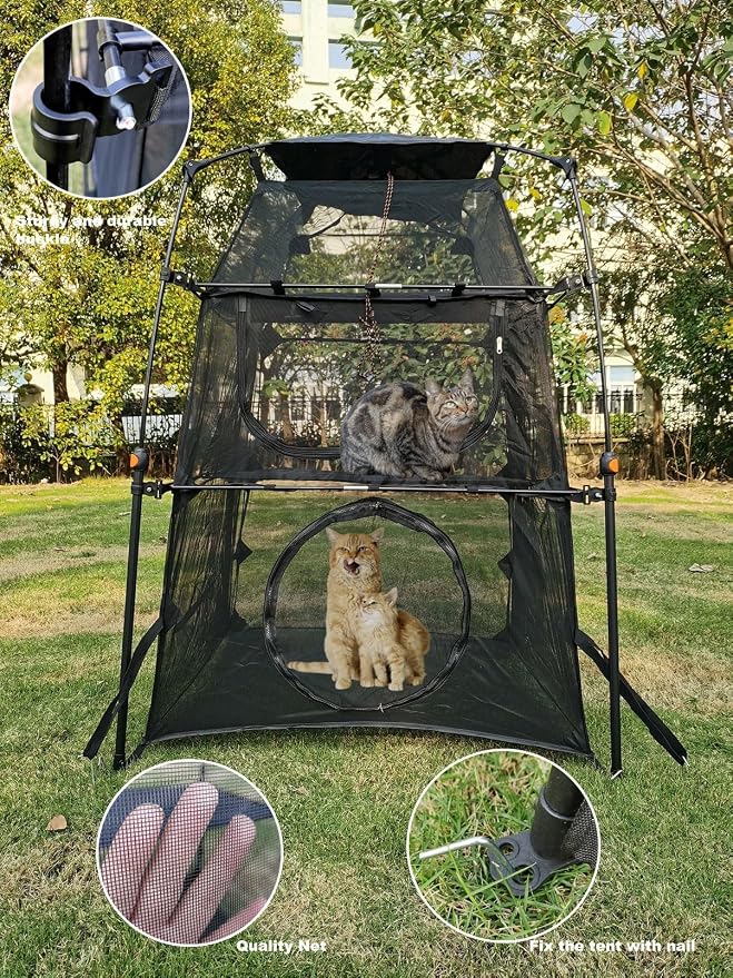 Portable Pop Up Pet Cat Tents Enclosures - Image 2