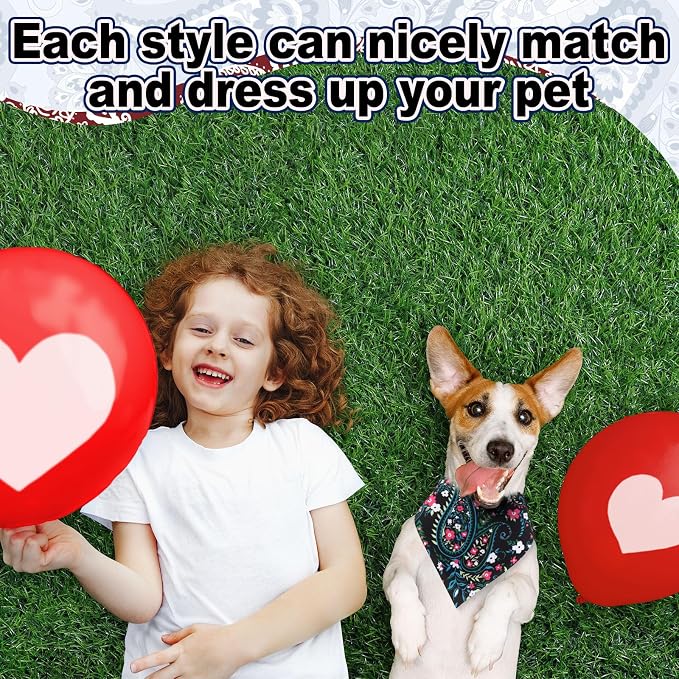 Aliceset 180 Pcs Paisley Dog Bandana Bulk Retro Bandanas - Image 6