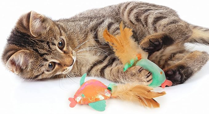 SmartyKat Silly Swimmers Crinkle Plush Catnip Cat Toys - Image 5