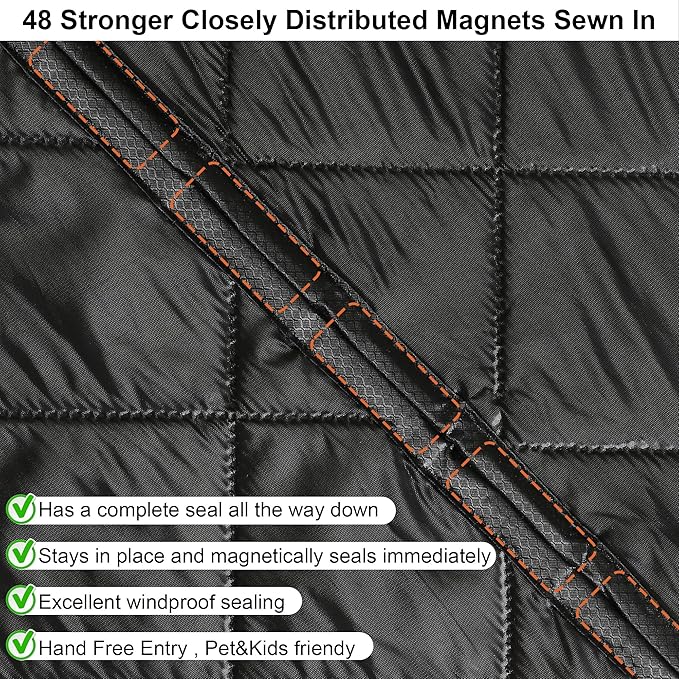 Reversible Wide Magnetic Thermal Insulated Door Curtain - Image 5