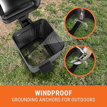 Pupzle Small Dog Poop Trash Can Outside, 1.3 Gal Metal Dog Waste Trash Can - Image 6