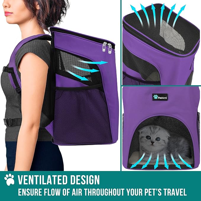 PetAmi Small Dogs and Cat Backpack Carrier, Airline Approved Pet Backpack - Image 4