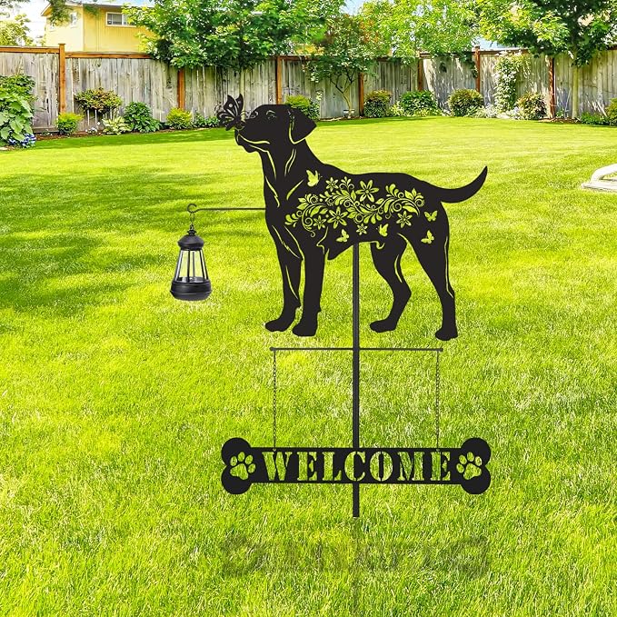 Labrador Metal Garden Stakes Yard Decor - Image 6