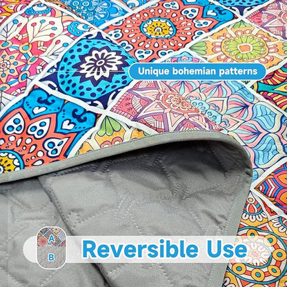 Waterproof Dog Blanket, Bohemian Dog Bed Cover Pet Blanket, Reversible Sofa - Image 5