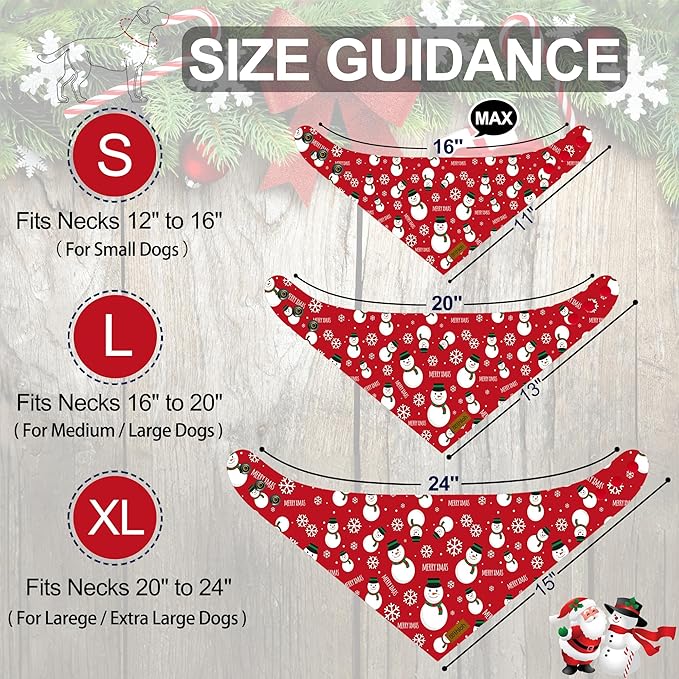 Christmas Dog Bandanas with Snap Button - Image 2