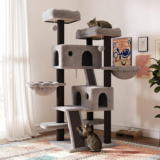 SHA CERLIN 65in Larger Cat Tree Tower Condo by SHACERLIN