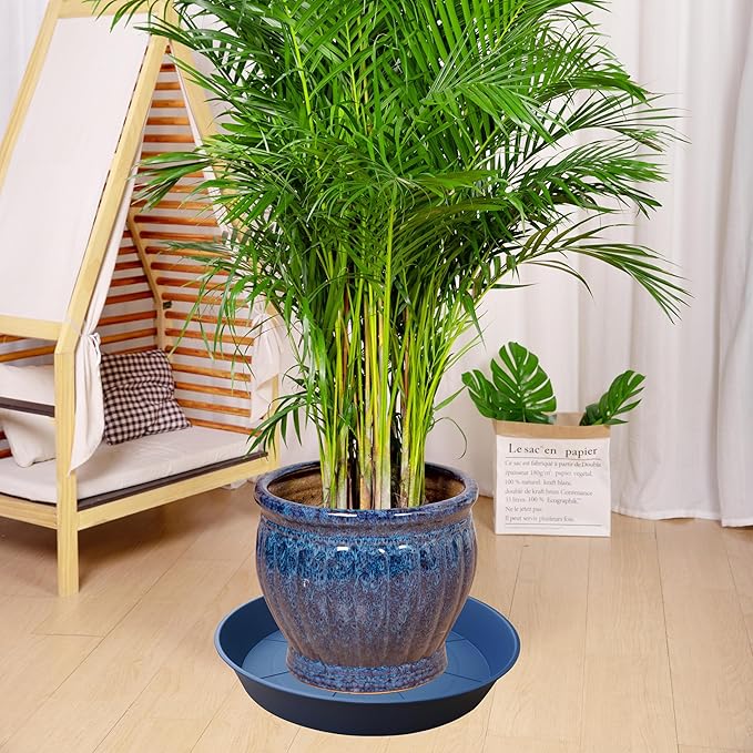 3 Pack of 20 22 inch Plant Saucer, 3.6" Depth Tray, Large Deep Garden Plastic - Image 3