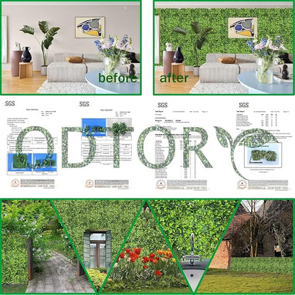 Artificial Plant Wall Roll: 48 X120 in UV-Anti Ivy Privacy Fence Screen Faux - Image 6