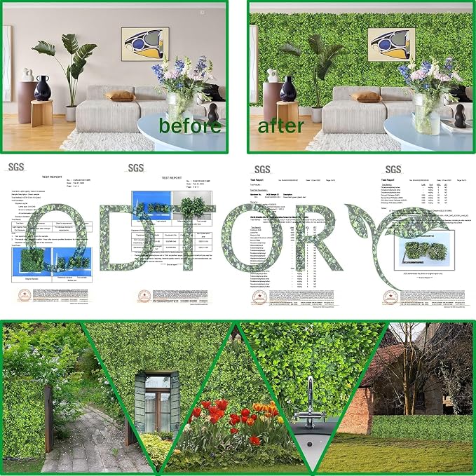 Artificial Plant Wall Roll: 60 X 120 in UV-Anti Ivy Privacy Fence Screen Faux - Image 6