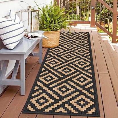 GENIMO Outdoor Rug 2.5'x8' Waterproof, Reversible Camping Mat, Plastic Straw - Image 2