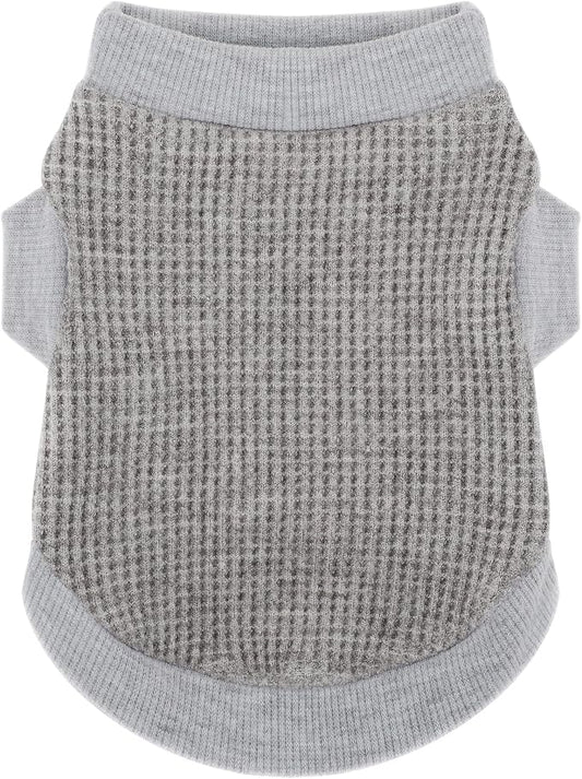 Cozy and Functional Dog Shirts for Small Puppies: Stretchable Gray Attire by Paiaite