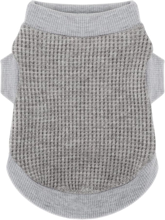 Cozy and Functional Dog Shirts for Small Puppies: Stretchable Gray Attire by Paiaite