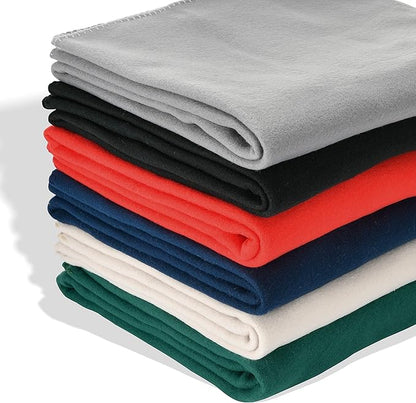 Fleece Throw Blankets Solid Lightweight Warm Soft Cozy Pet-Friendly - Image 2