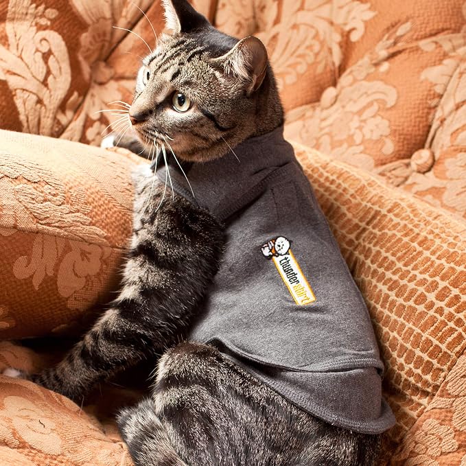 Thundershirt Classic Cat Anxiety Jacket, Heather Gray - Image 5