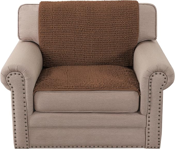 H.VERSAILTEX Plush Chenille Couch Armrest Cover 2 Packs Thick and Soft Sofa - Image 7