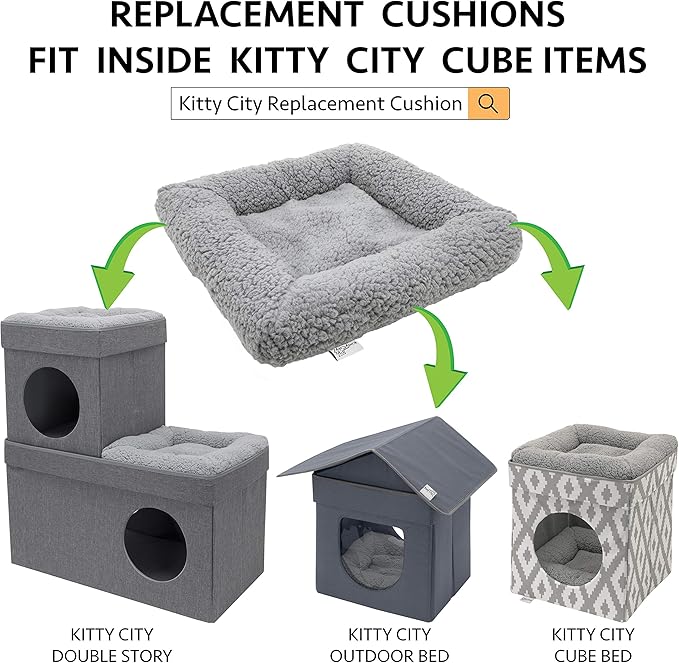 Kitty City Large Stackable Cat Condo & Cube House, Modular Indoor Cat Furniture - Image 9