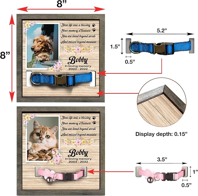 Memorial Gifts Customized Dog Picture Frame Dog Loss Sympathy Gift Personalized - Image 3