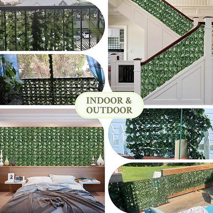 Artificial Ivy Privacy Fence Wall Screen, 40X120 in UV-Anti Faux Greenery - Image 6