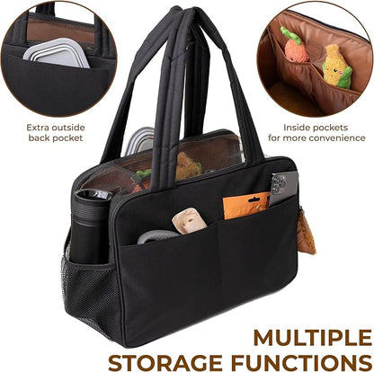 Black Dog Purse Carrier for Small Dogs – Cotton Padded Interior, Breathable - Image 4