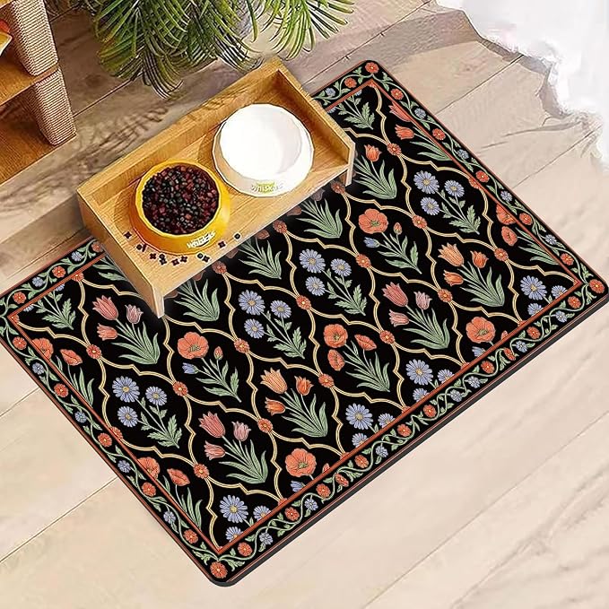 Pet Feeding Mat 24 x 16 Inch, Waterproof Non Slip Rubber Bowl Pad Mat - Image 7