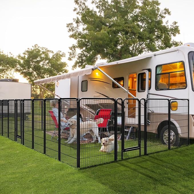 Yaheetech Dog Playpen Outdoor, 47 inch 32 Panels Dog Pen Indoor Heavy Duty - Image 2