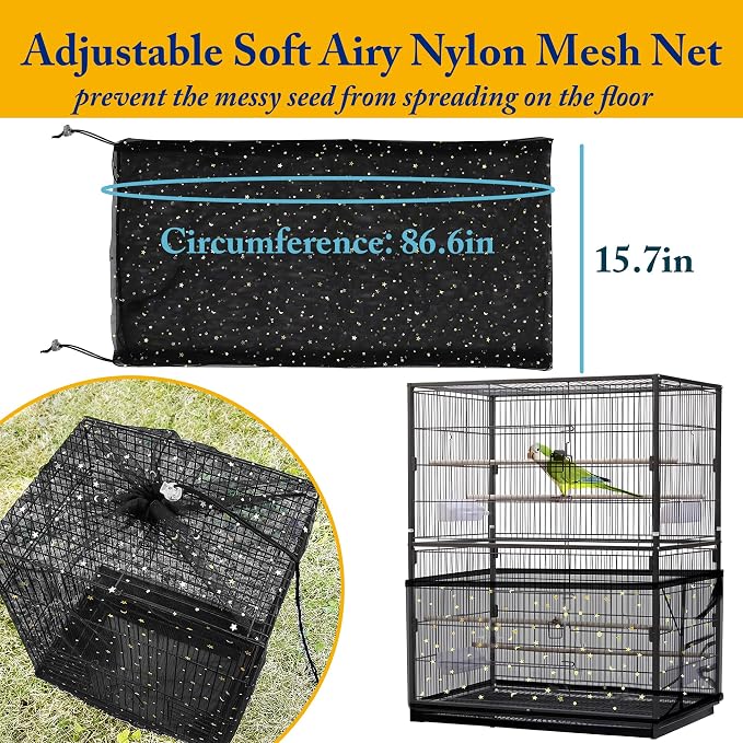 Universal Bird Cage Cover, Pet Cage Cover, 100% Shading Oxford Cloth - Image 3