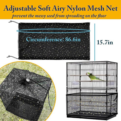 Universal Bird Cage Cover, Pet Cage Cover, 100% Shading Oxford Cloth - Image 3
