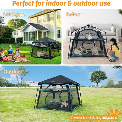 Extra Large Catio Outdoor Cat Enclosure 2-Tier Cat Tent - Image 2