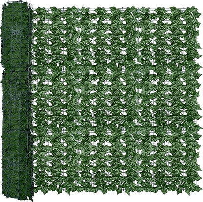Artificial Fence Privacy Screen: 5FT x 50FT UV-Anti Faux Greenery Backdrop Ivy by ODTORYHOME