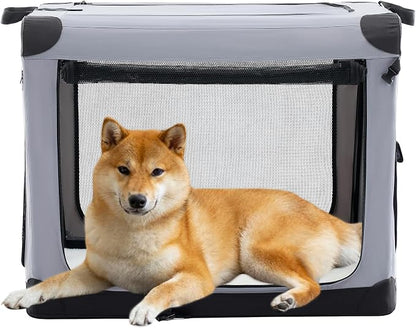 Dog Travel Crate 30 Inch, Portable Soft-Sided Travel Carriers by Relaxinsideexploreoutside