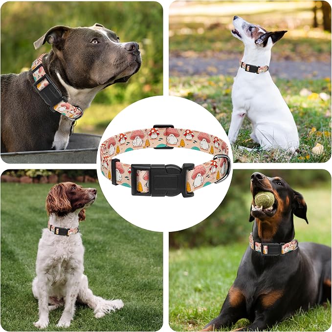 Dog Collar, Cute Cartoon Mushroom Boys Girls Puppy Collar - Image 6