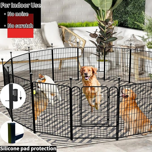 Dog Playpen Outdoor for Medium/Large Dogs 36'' High, 2 Add-On Heavy Duty Dog - Image 2