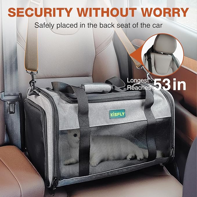 TSA Approved Pet Carrier in Cabin, Top-Open Portable Dog Carrier - Image 4
