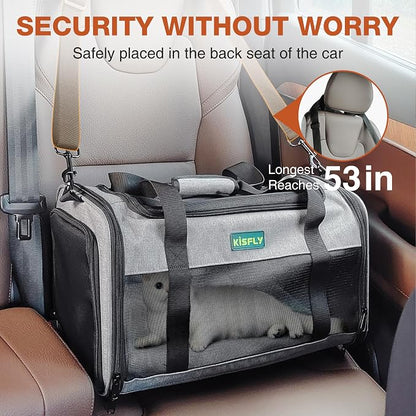 TSA Approved Pet Carrier in Cabin, Top-Open Portable Dog Carrier - Image 4