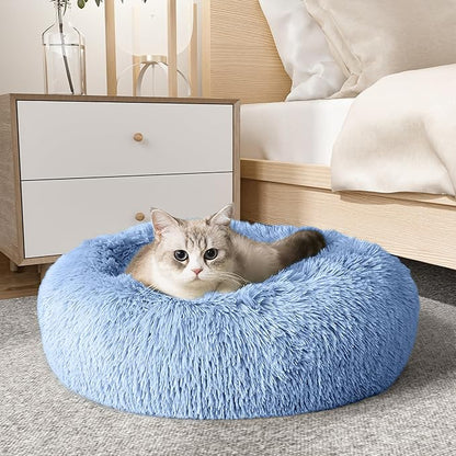 WESTERN HOME WH Calming Dog Bed & Cat Bed, Anti-Anxiety Donut Dog Cuddler Bed by WESTERNHOME