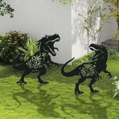 Dinosaur Metal Garden Stakes Yard Decor, Lawn Ornaments - Image 5