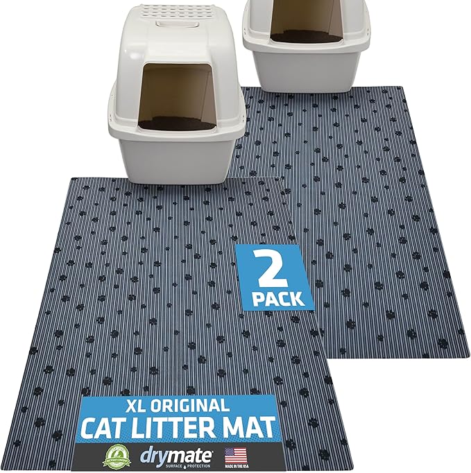 Drymate Cat Litter Box Mat, Litter Trapping Mat, Waterproof, Urine-Proof by Drymate