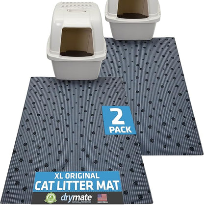 Drymate Cat Litter Box Mat, Litter Trapping Mat, Waterproof, Urine-Proof by Drymate