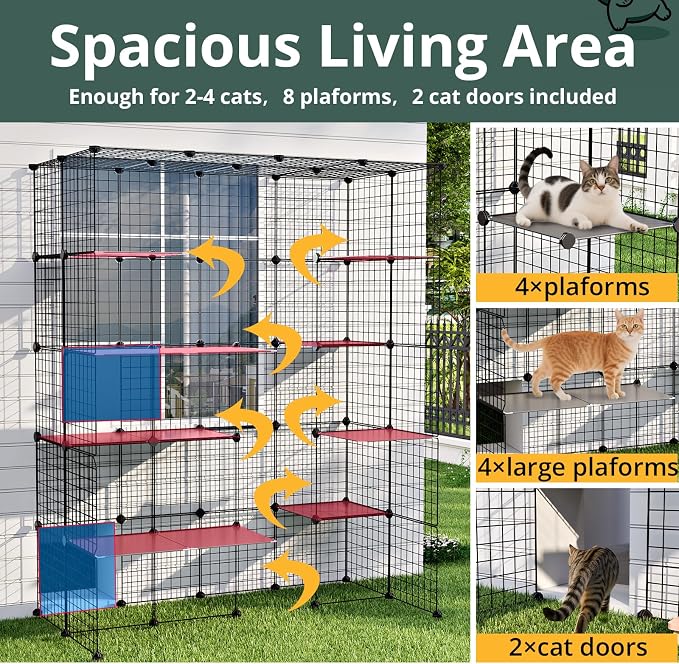 Oneluck 69 Inch Catio Outdoor Cat Enclosure - Image 6