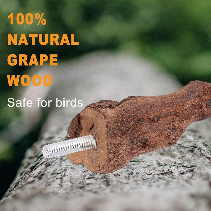 2 pcs 9.8 inch Bird Perches Stand Natural Wood Bird Perches, Birdcage Wood - Image 3