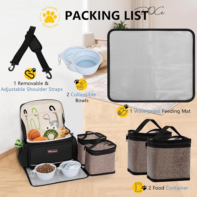 Modoker Dog Travel Bag Airline Approved Pet Cat Tote Organizer - Image 4