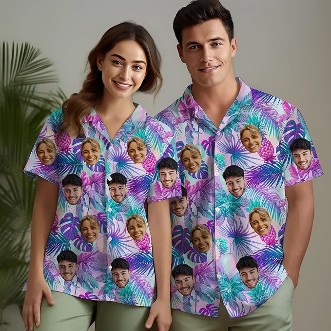 Custom Hawaiian Shirt with Face Photo Picture - Image 3