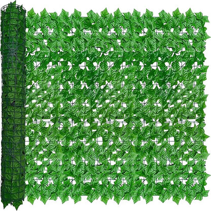 Artificial Ivy Privacy Fence Wall Screen: 48X120 in UV-Anti Faux Greenery by ODTORYHOME