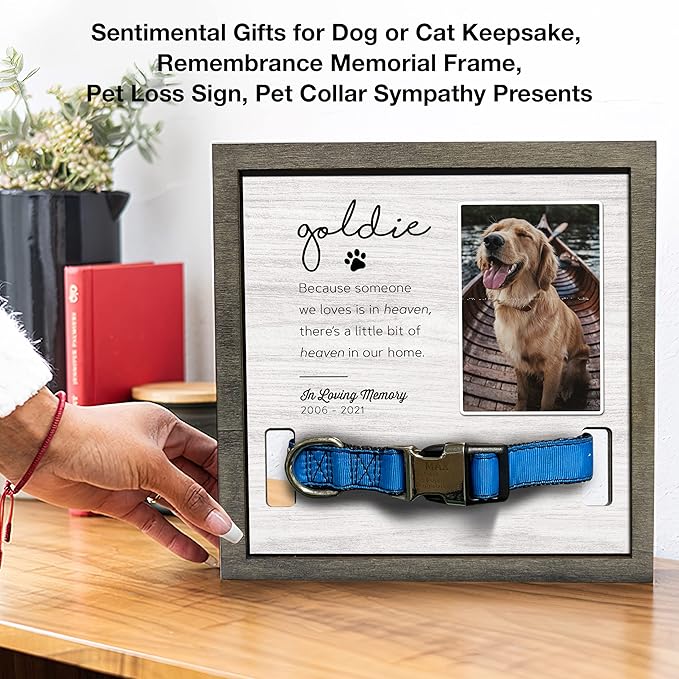 Customized Dog Collar Frame Memorial Pet Loss Sign - Image 7