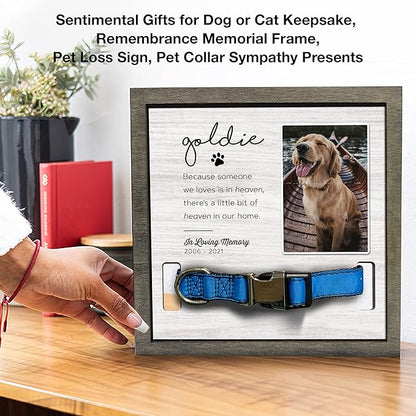 Customized Dog Collar Frame Memorial Pet Loss Sign - Image 7