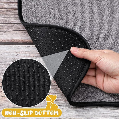 Breling Dog Mat for Food and Water 2 Pieces Bone Shape Non-Slip Pet Feeding Mat - Image 4